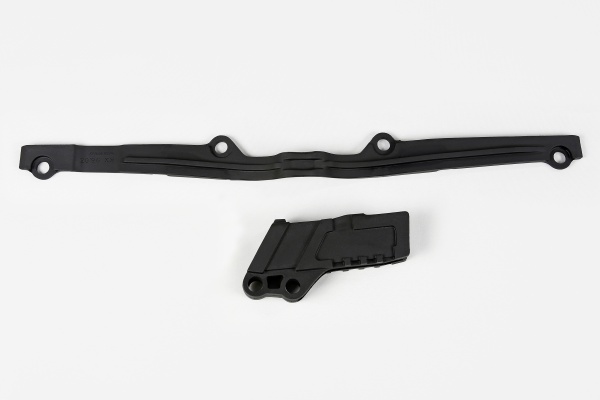 Chain Guide + Swingarm Chain Slider black for Kawasaki KX 125 (2003-08) - KX 250 (2003-08)